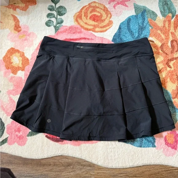 Lululemon Pace Rival Mid-Rise Black Skort size 10 - Picture 3 of 6